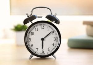 An alarm clock.